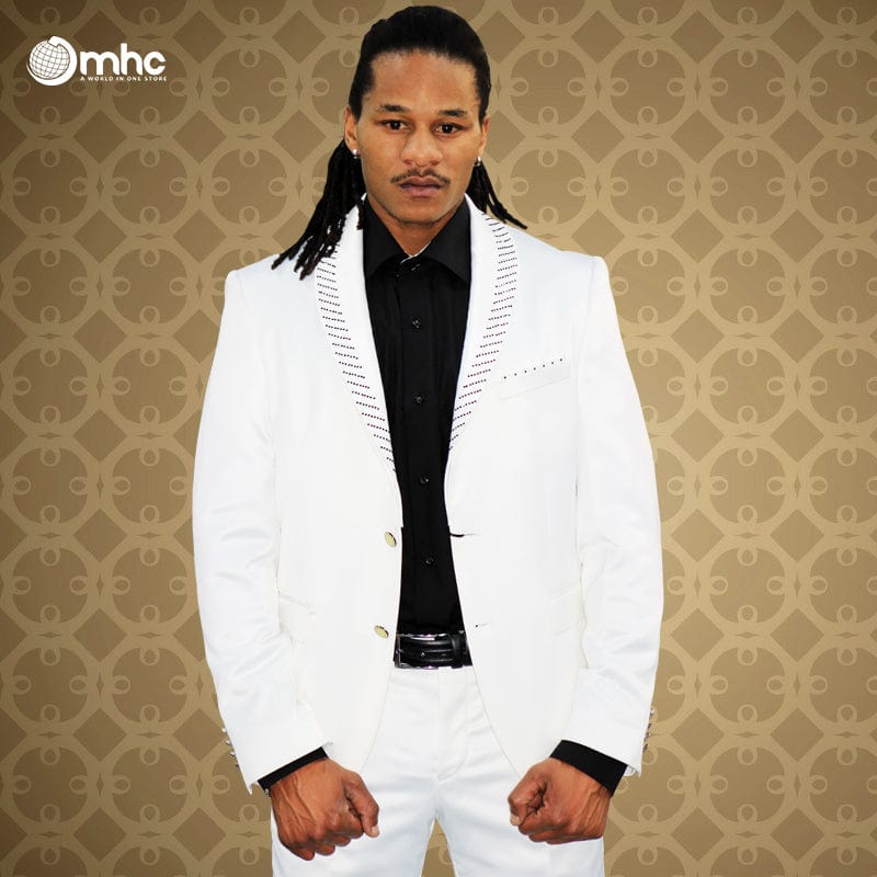 caspian Suits Caspian 2 Piece Fashion suit White (6597256446041)
