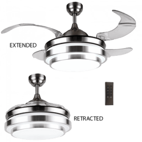 ceiling fane Ceiling Fan Light Double Aluminium F8505-500 Silver (7144130838617)
