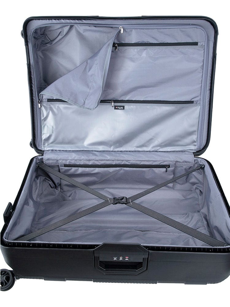 CELLINI Luggage Cellini Safetech 65Cm Trolley Case Black (7234850521177)