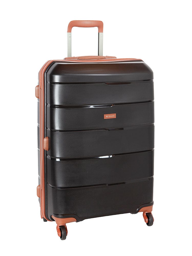 CELLINI Luggage Cellini Spinn Cabin Trolley Case Black/Tan (7134119657561)