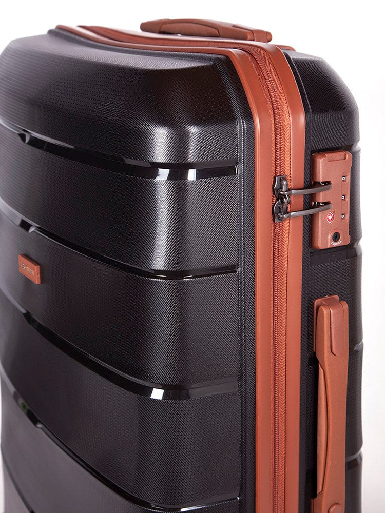 CELLINI Luggage Cellini Spinn Cabin Trolley Case Black/Tan (7134119657561)