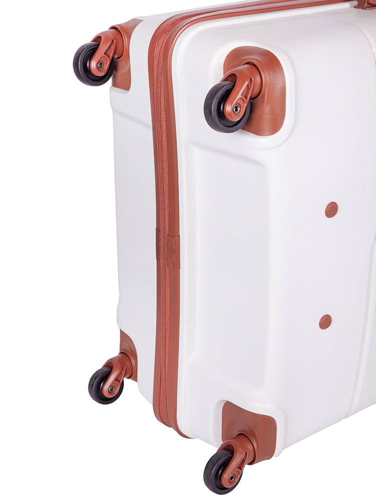 CELLINI Luggage Cellini Spinn Cabin Trolley Case White/Tan (7134123458649)