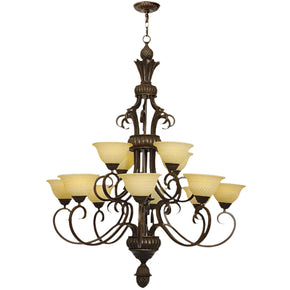 CHANDELIER CH1478/8+4 OLD GOLD (2061600489561)