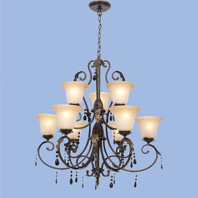 Chandelier Furniture & Lights CH096/9 BK/GD (2061600325721)