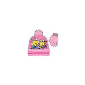 Character Linen Babies & Kids Minions Girl 2 Piece Beanie & Glove Set (2061624148057)