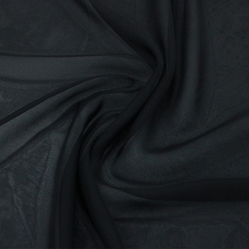 Chiffon Fabric Black 30D Silky Chiffon Fabric 150cm (6575406776409)