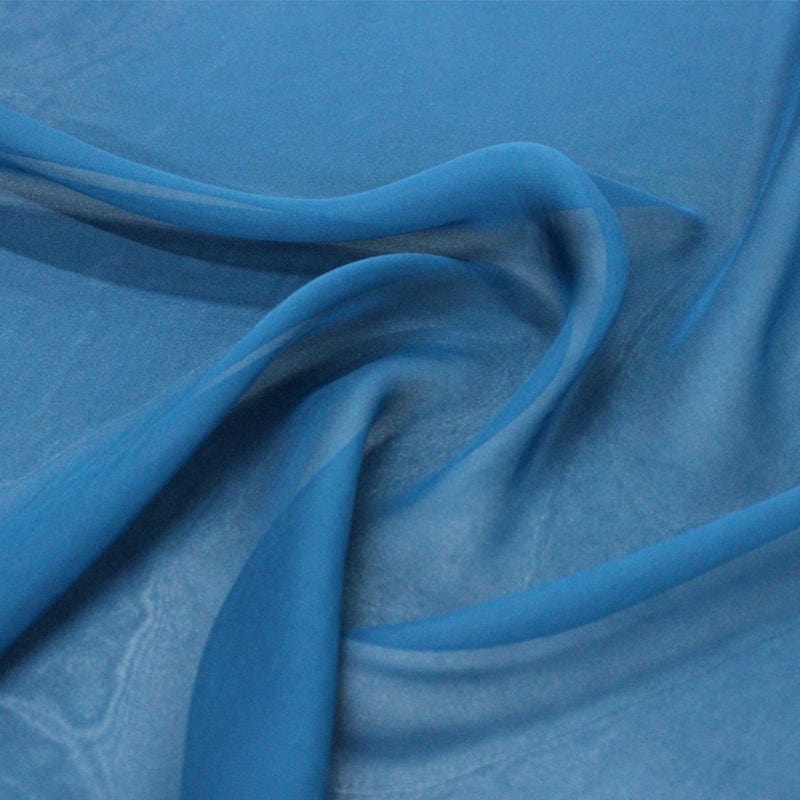 Chiffon Fabric Turquoise Blue 30D Silky Chiffon Fabric 150cm (6575406776409)