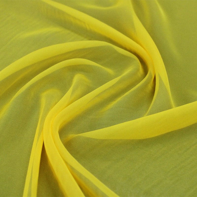 Chiffon Fabric Yellow 30D Silky Chiffon Fabric 150cm (6575406776409)