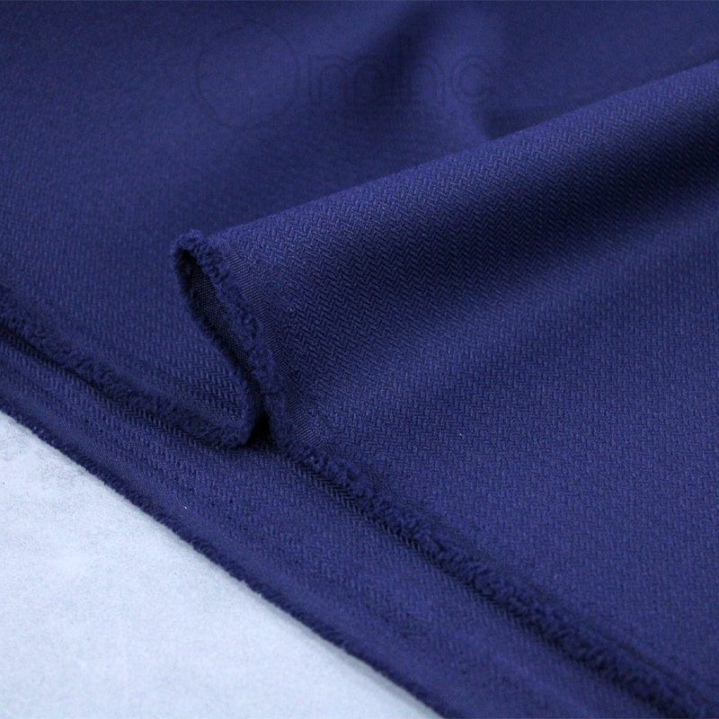 CHURCH FABRIC Dress Fabrics Navy Dobby Crepe Fabric 150cm (7178452303961)