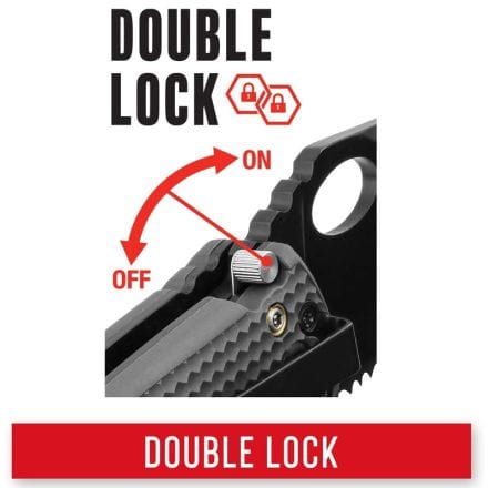 Coast Knife Coast TX395 Knife Tactical Double Lock With Partially Serrated Black Blade CO-K20845 (7284992737369)