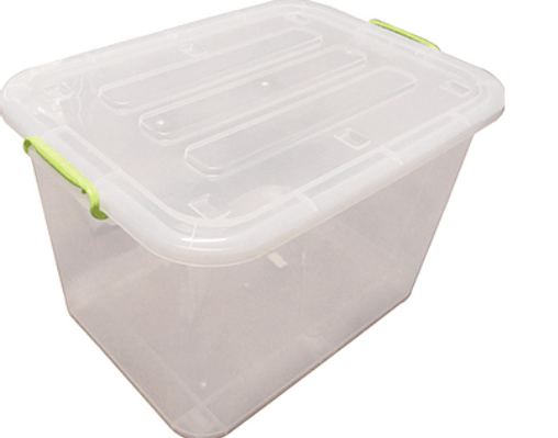 CONTOUR STORAGE BOX Bins Utility Clip And Lock Storage Box Clear 85 Litre P3030 (6536450146393)