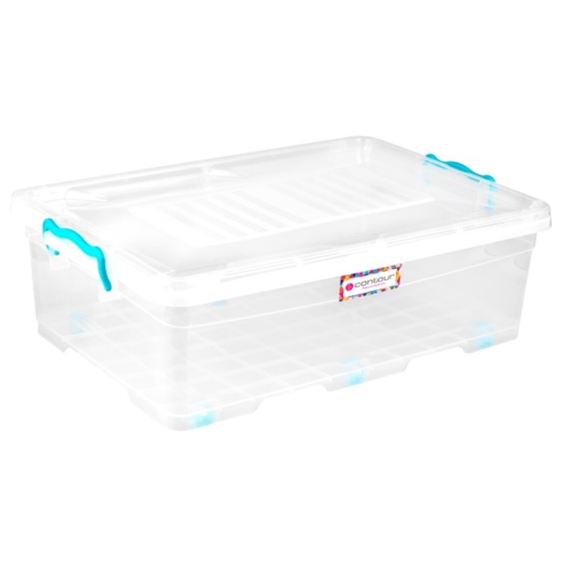 contour STORAGE BOX Contour Clip And Lock Storage Box Clear 40 Litre P3553 (6536152350809)