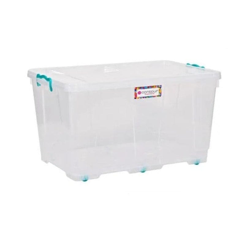 contour STORAGE BOX Contour Clip And Lock Storage Box Clear 80 Litre P3590 (6536445296729)