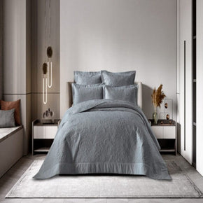 Cotton Co Bedroom & Bathroom Hotel Collection Casablanca 5 Piece Quilt Set Grey Queen (2061710458969)