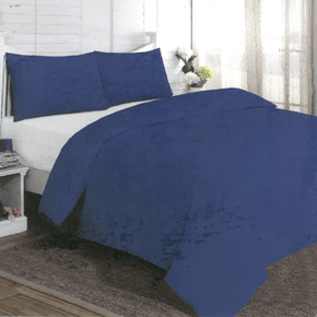 Cotton Craft Duvet Cover Double Duvet Cover Set Luxury Collection Dyen Denim Blue T144 Percale Duvet Covers Set (6915548446809)