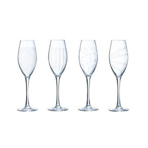 Cristal Darques Kitchen Cristal D'Arques Eclat Illumination 240ml Flute - Pack of 4 (4742484820057)