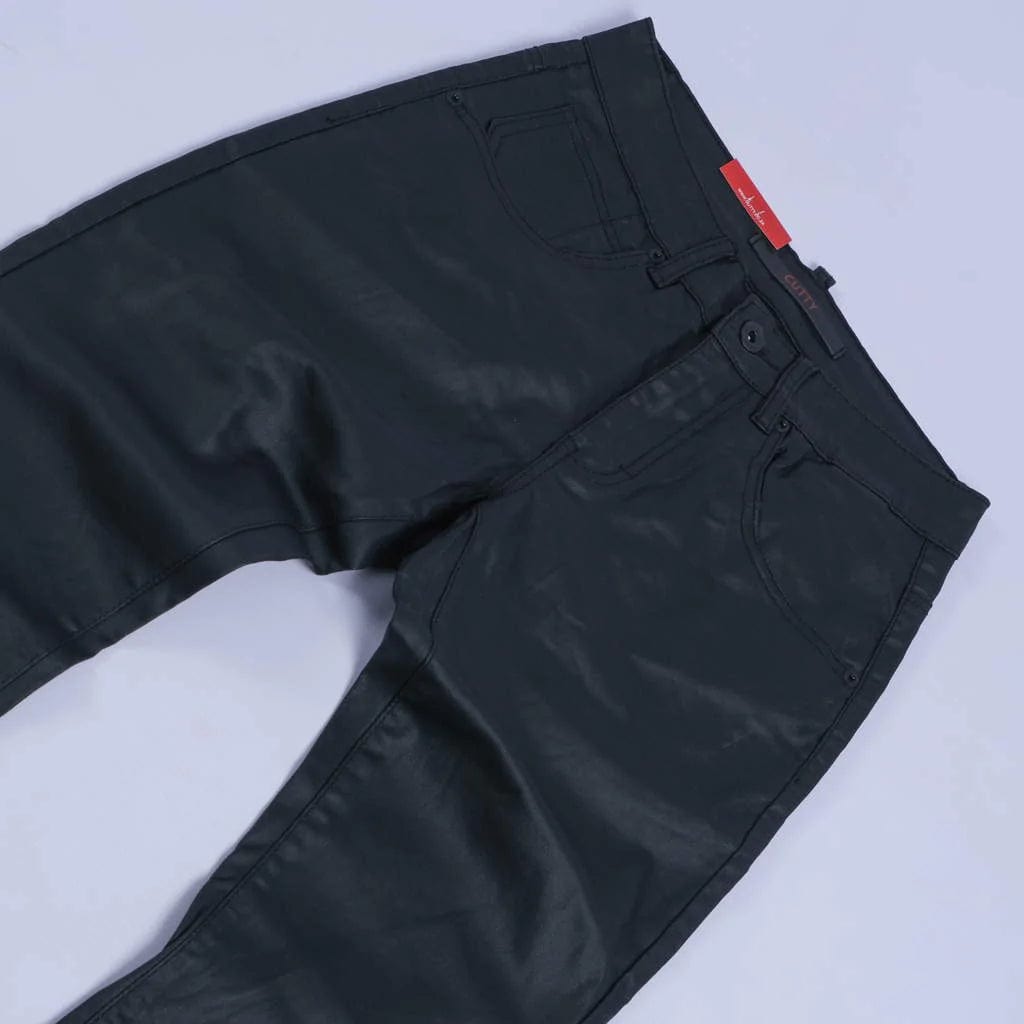 Cutty Jeans Cutty Zaid Wax Coated Skinny Jean Black (7156918157401)