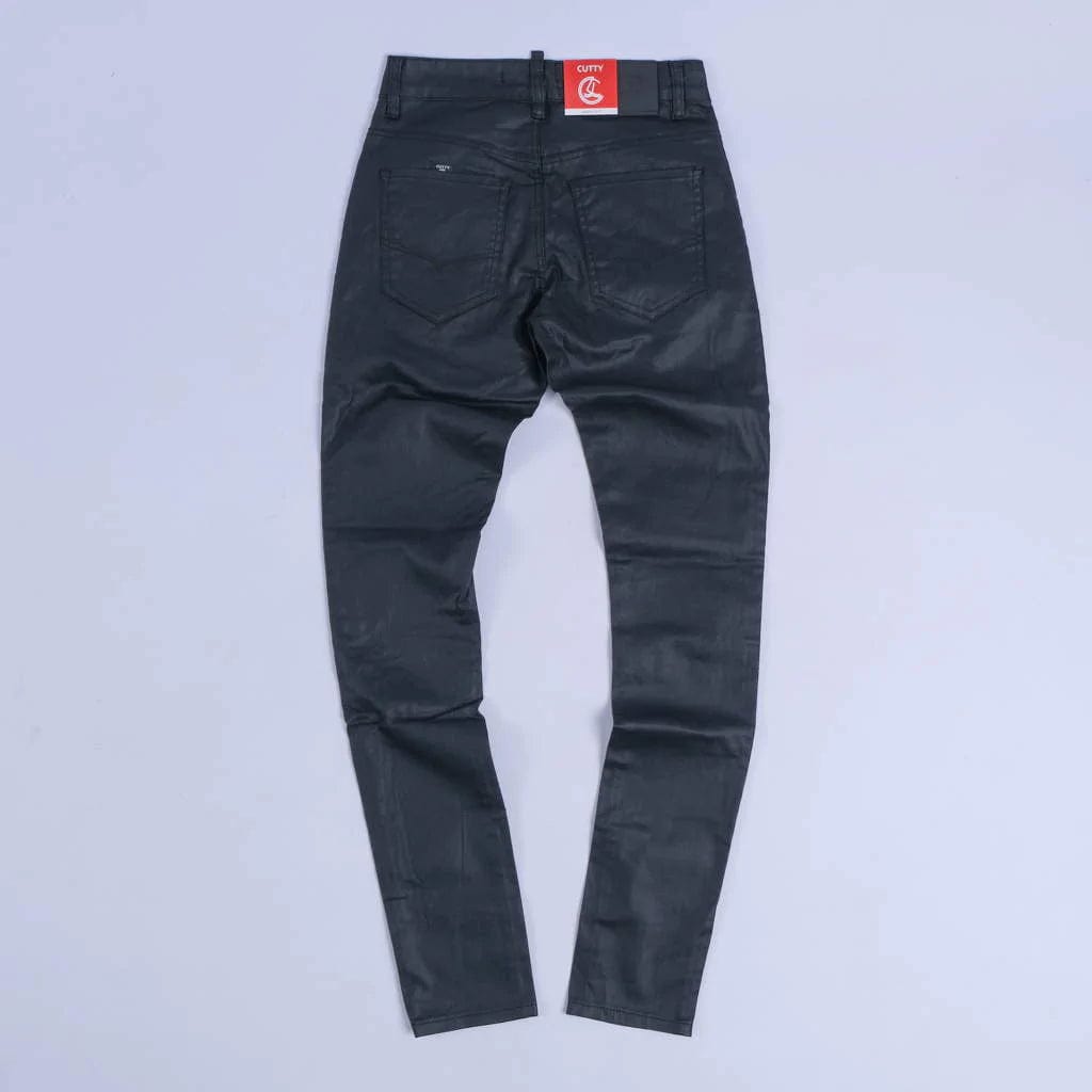 Cutty Jeans Cutty Zaid Wax Coated Skinny Jean Black (7156918157401)
