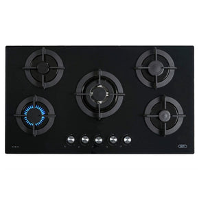 defy Gas Hob Defy 90cm Black 5 Burner Gas Hob DHG905 (2061603504217)