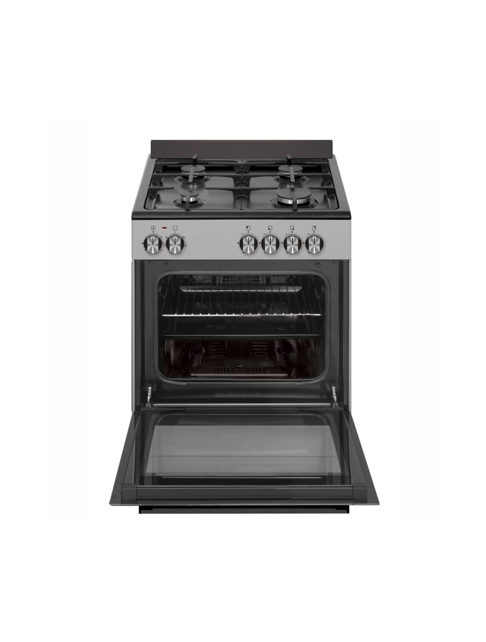 Defy 4 Burners 60cm Stainless Steel Black Glass Gas Stove | MHC World (6566539788377)