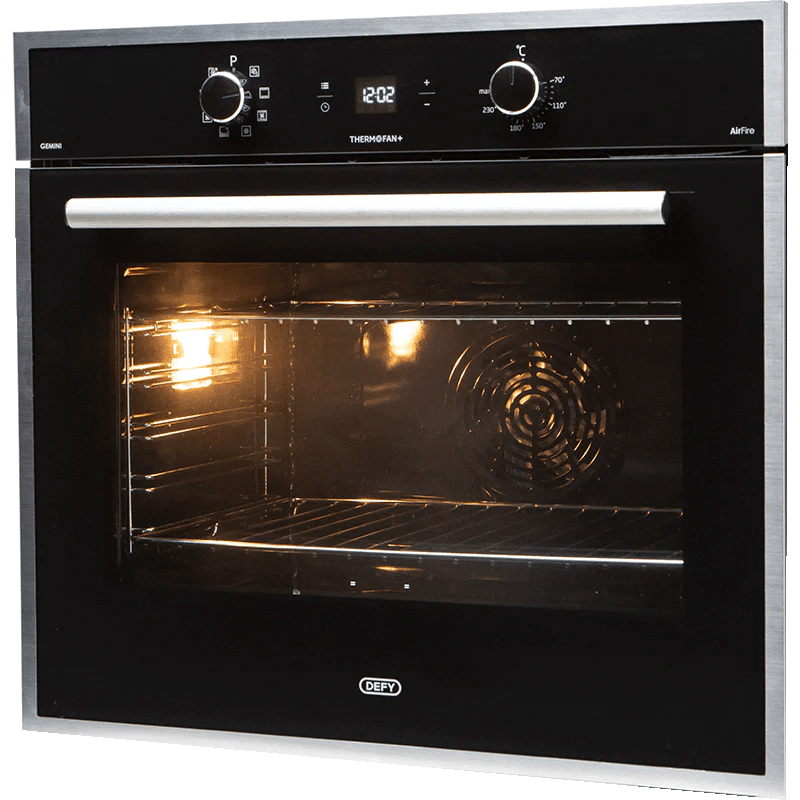 DEFY Oven Gemini Thermofan+ Eye-Level Black Oven DBO774 (7207569850457)