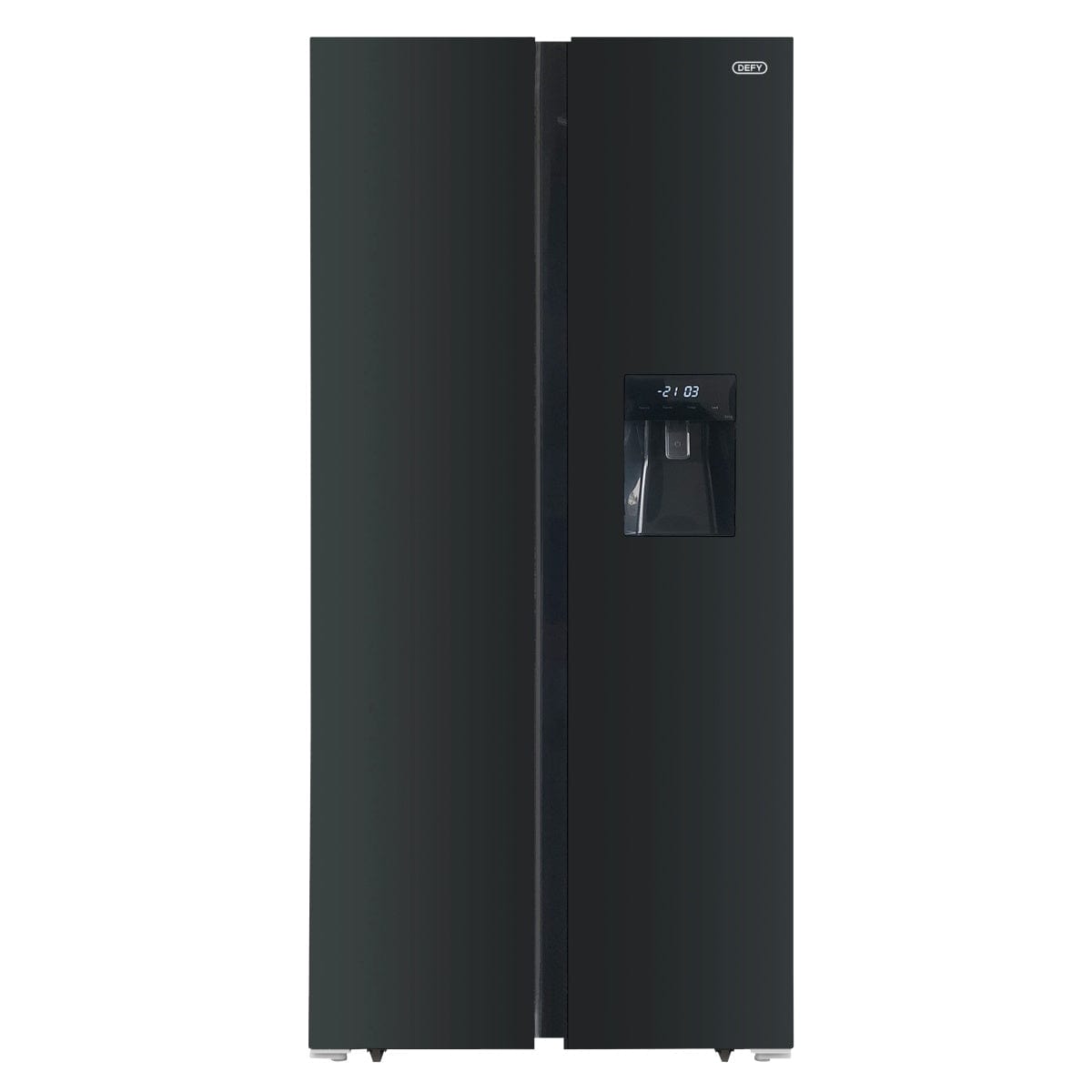 defy Side by side fridge Defy 496L Black Glass Door Side By Side Model DFF456 (6562307866713)