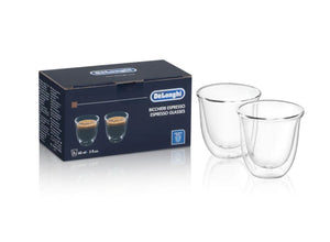Delonghi CAPPUCCINO DeLonghi 60ML Espresso Double Wall Glasses Set of 2 DLSC310 (6982919356505)