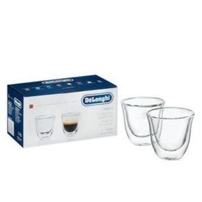 Delonghi CAPPUCCINO DeLonghi Double Walled Thermo Cappuccino Glass Cups Set of 2 190ML DLSC311 (4630330736729)