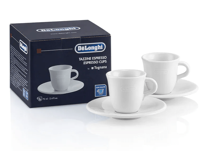 Delonghi CAPPUCCINO DeLonghi Espresso Cups & Saucers, Set of 2 DLSC308 (7034219364441)