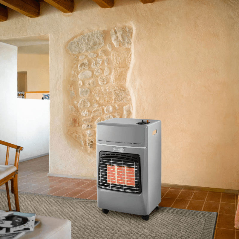 Delonghi 4200W Gas Heater Grey | Shop Online | mhcworld.co.za (6559717032025)