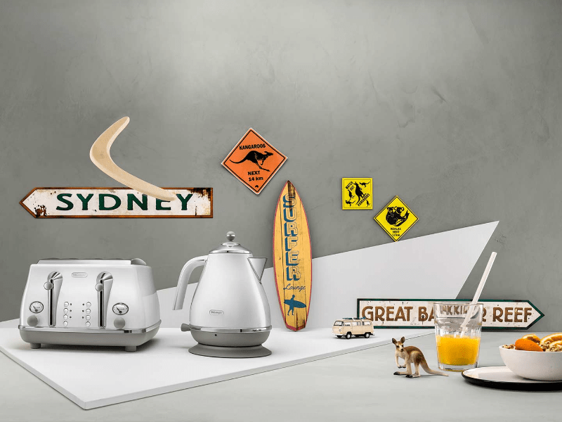 Delonghi TOASTER Delonghi 4 Slice Icona Capitals Toaster White CTOC4003.W (2061796212825)