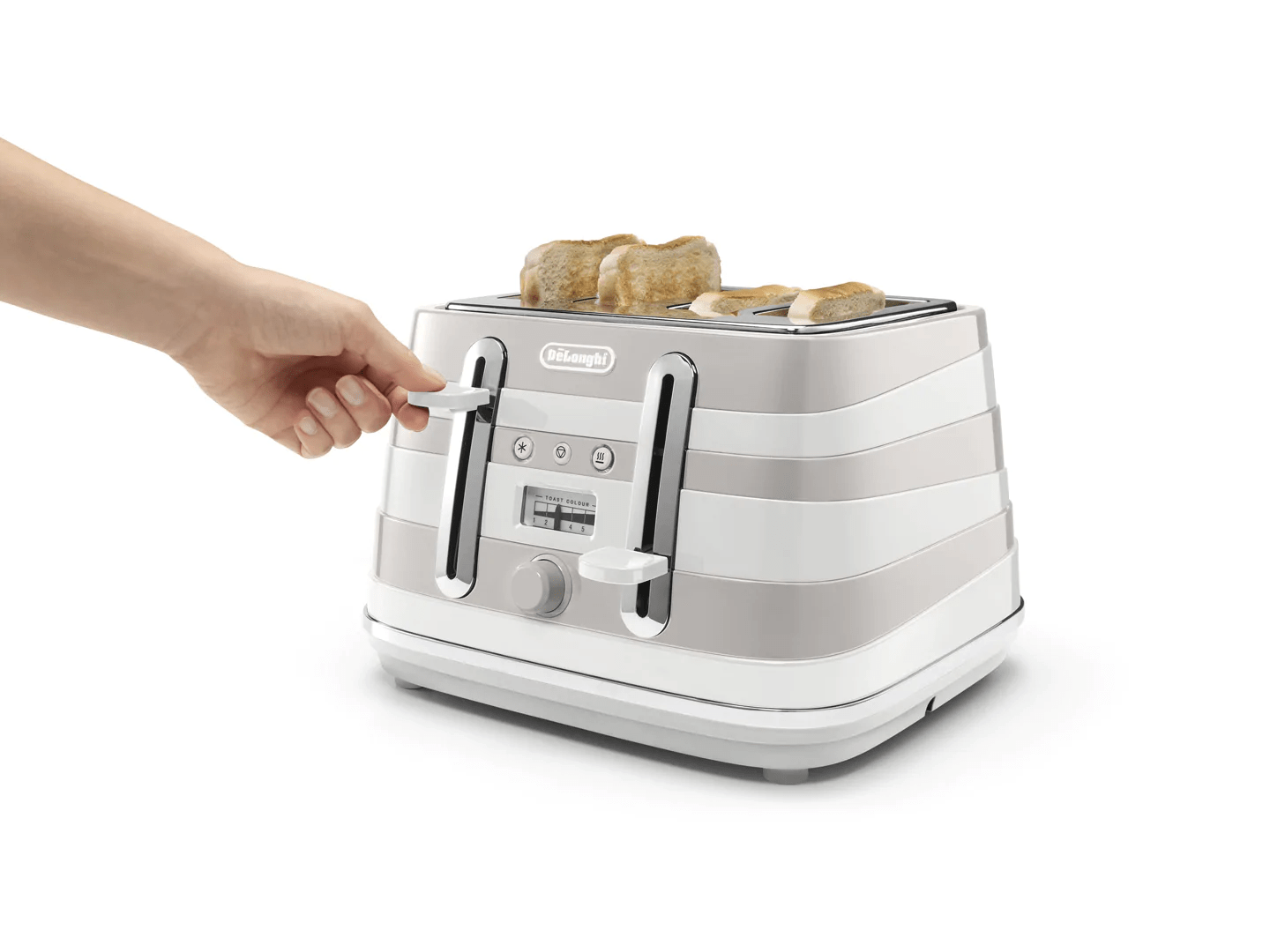 Delonghi TOASTER Delonghi Avvolta Class Toaster CTAC4003.W White 4 Slices (2061777109081)