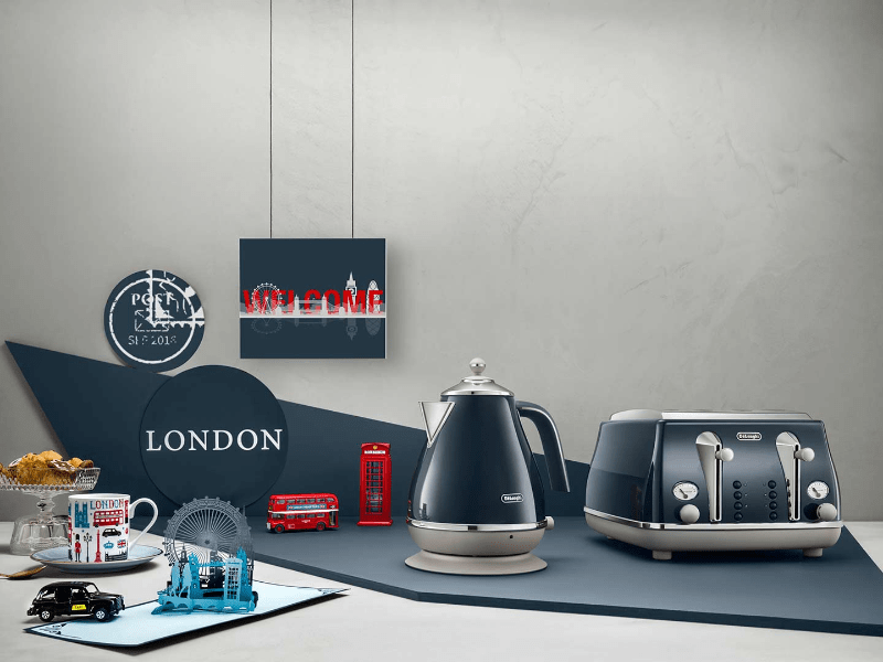 Delonghi TOASTER Delonghi Icona Capitals Toaster Blue 4 Slice CTOC4003.BL (4762395869273)