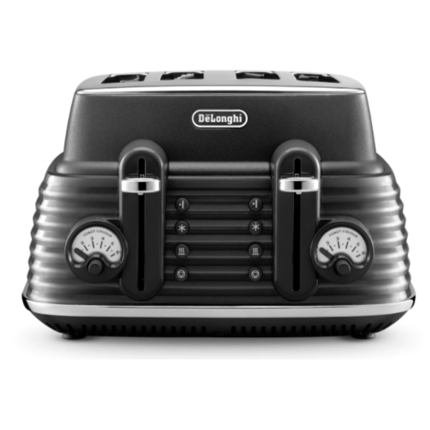 Delonghi TOASTER Delonghi Selections 4 Slice Toasters Granite Black CTZS4003.BK (7027317768281)