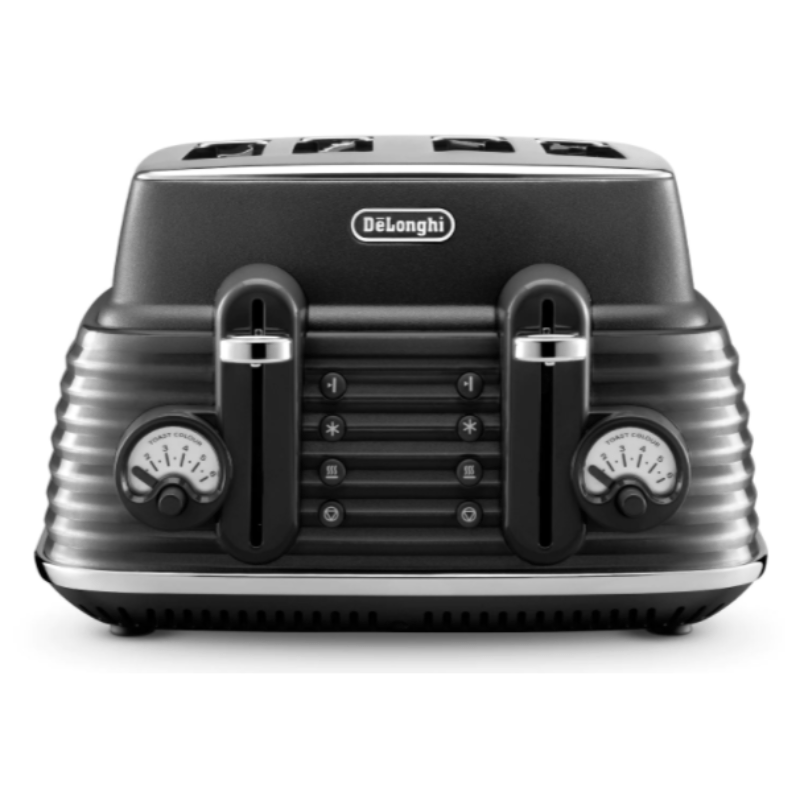 Delonghi TOASTER Delonghi Selections 4 Slice Toasters Granite Black CTZS4003.BK (7027317768281)