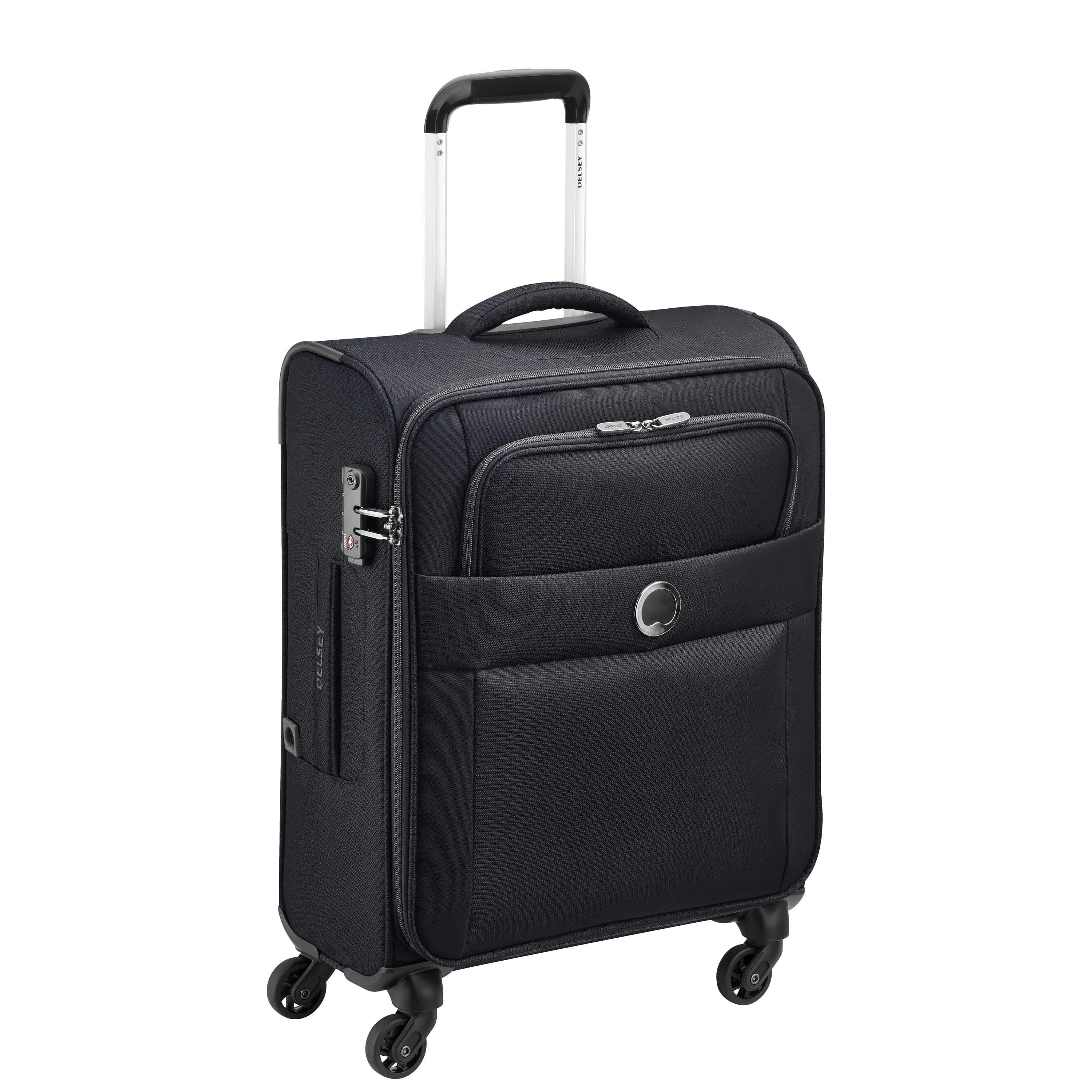 Delsey Luggage Delsey Cuzco Trolley Suitcase 55Cm Black (7222238969945)