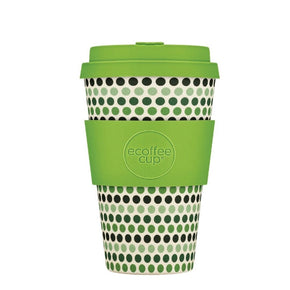 Ecoffee MUG Ecoffee Cup Green Polka Travel Mug 400ml (7143930986585)