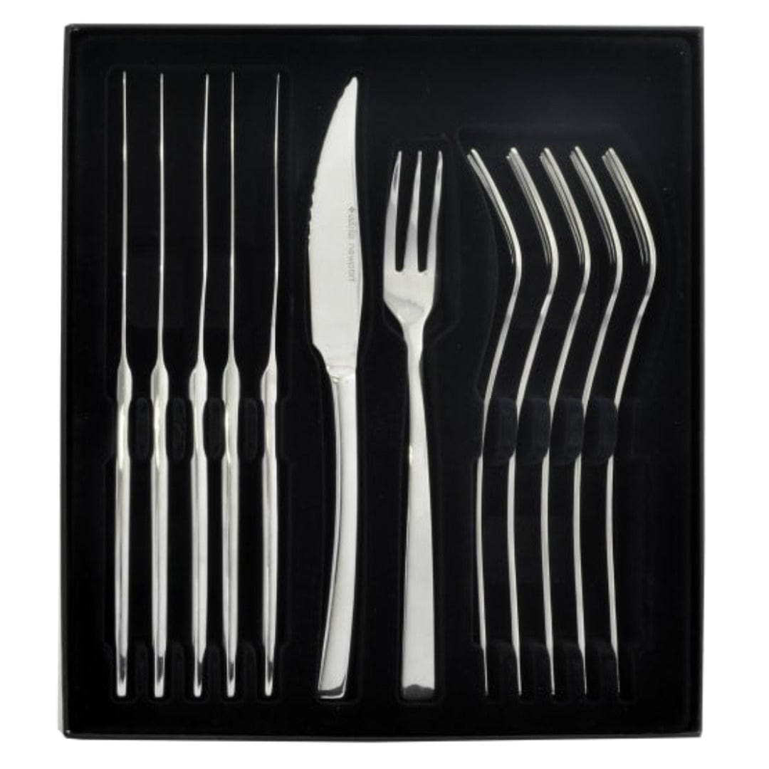 EETRITE CUTLERY Eetrite Newport 12 Piece Steak Knife & Fork Set NP/12SKSF (7156198178905)