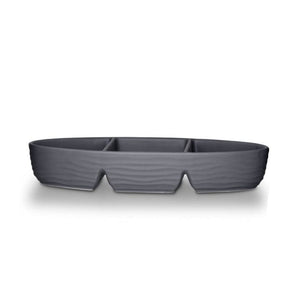 EETRITE Division Eetrite Ripple Snack Platter 3 Division Grey ER0304 (6972190490713)