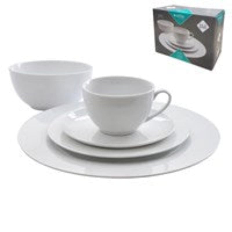 EETRITE Kitchen Eetrite Just White Porcelain Dinner Set 20 Piece ER1272 (6985483354201)