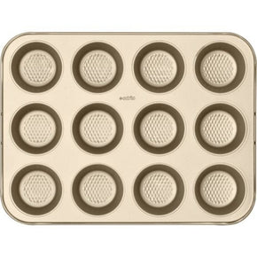 EETRITE MUFFIN TIN Eetrite Non Stick 12 Cup Muffin Pan Gold ER0483 (7145360556121)