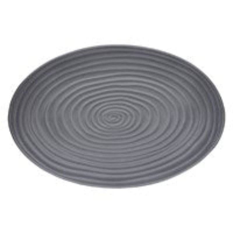 EETRITE Platter Eetrite Ripple Oval Platter Grey 40cm ER0301 (6972202188889)