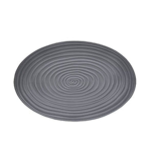 EETRITE Platter Eetrite Ripple Oval Platter Grey 40cm ER0301 (6972202188889)