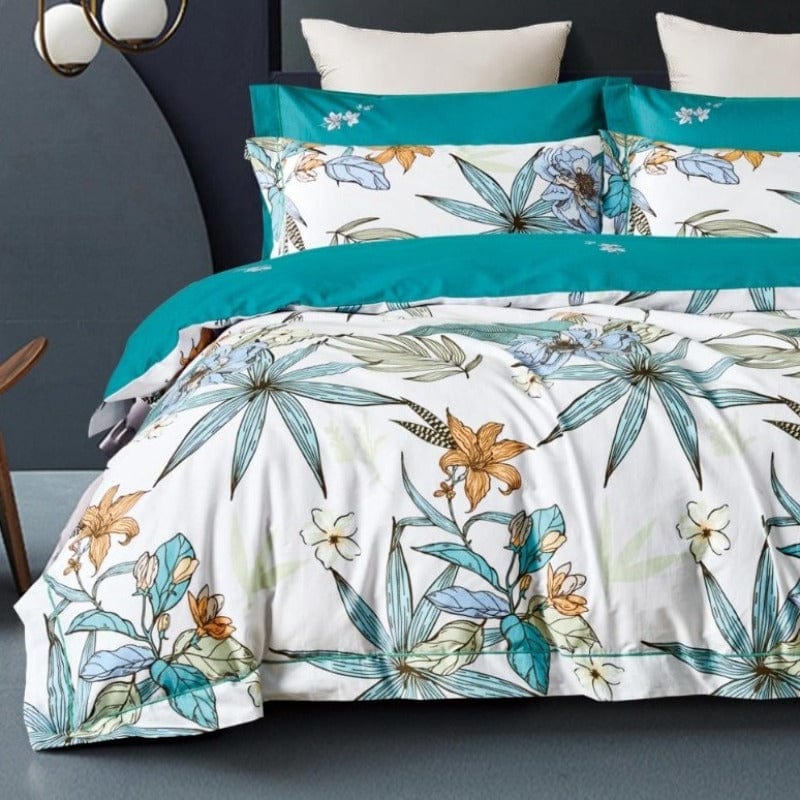 Egyptian Cotton Duvet Cover 200 Thread Count Cotton Printed Contessa Duvet Covers Set (6912730169433)