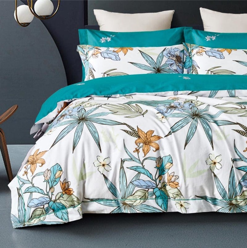 Egyptian Cotton Duvet Cover 200 Thread Count Cotton Printed Contessa Duvet Covers Set (6912730169433)