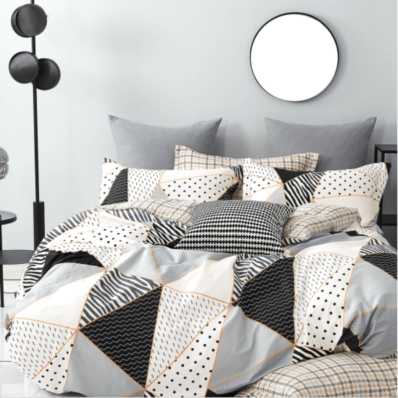 Egyptian Cotton Duvet Cover 200 Thread Count Cotton Printed Panama Duvet Covers Set (6925051854937)