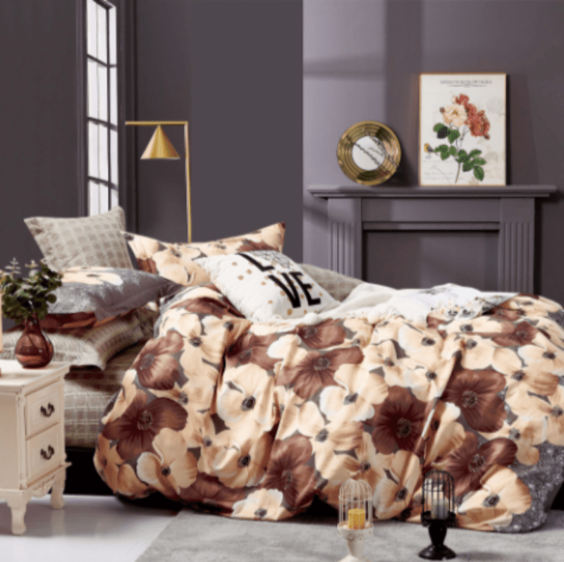 Egyptian Cotton Duvet Cover 200 Thread Count Cotton Printed Zahra Duvet Covers Set (6925045006425)