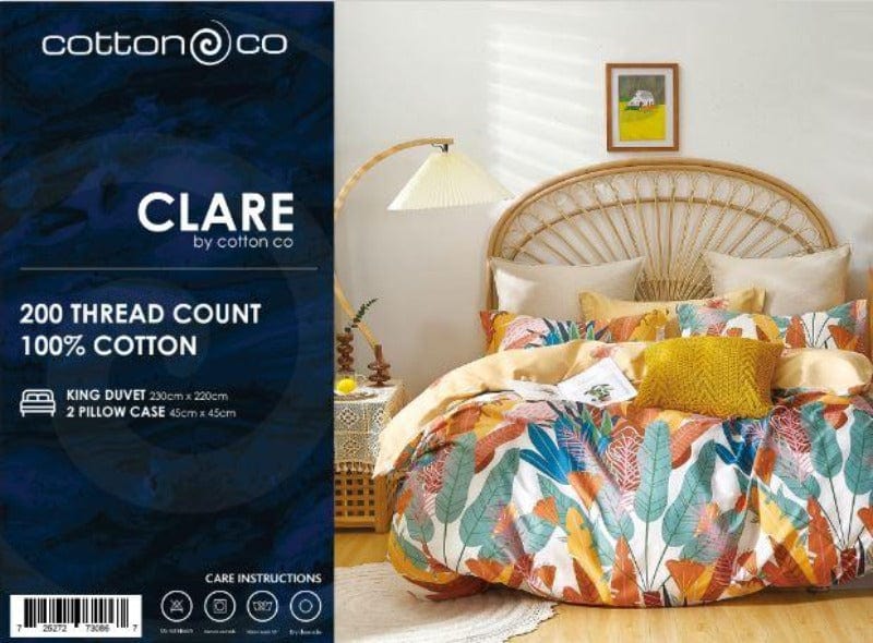 Egyptian Cotton Duvet Cover 200 Thread Count Percale Cotton Printed Duvet Covers Set Clare (6548230471769)