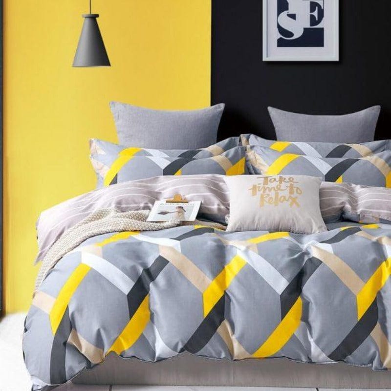 Egyptian Cotton Duvet Cover 200 Thread Count Percale Cotton Printed Duvet Covers Set Harper (6548224737369)