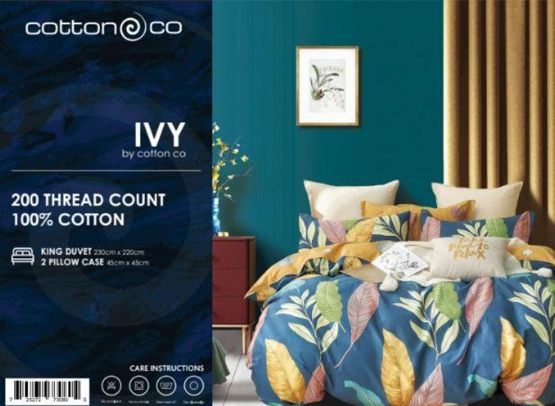Egyptian Cotton Duvet Cover 200 Thread Count Percale Cotton Printed Duvet Covers Set Ivy (6547991199833)